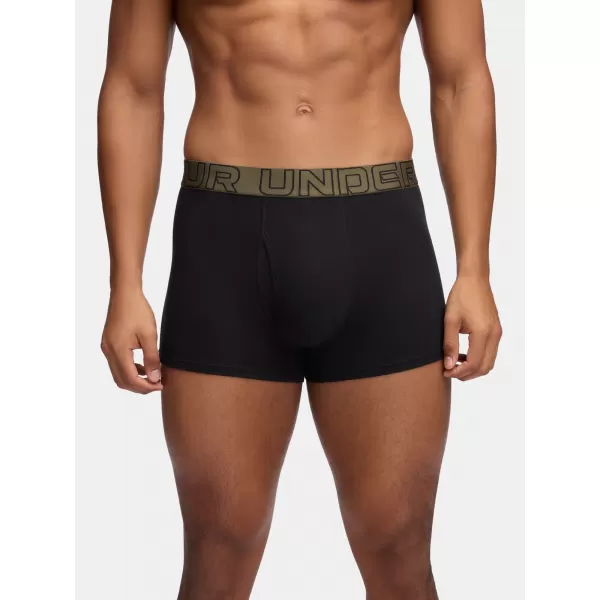  Muške bokserice UNDER ARMOUR M UA PERF COTTON (3KS) 1383891-005 CRNA W/MARINE OD 