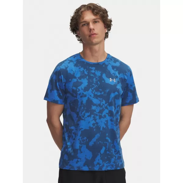 Muška majica kratkih rukava UNDER ARMOUR UA LAUNCH PRINTED SS PLAVA 