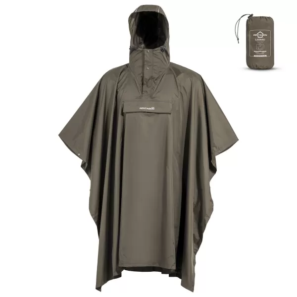  Jakna PENTAGON CLOUDBURST PACKABLE RAIN PONCHO K07018 SMEĐE SIVA 