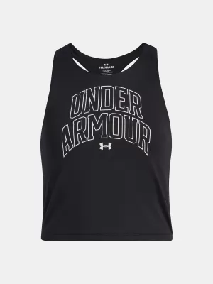 Majica bez rukava za djevojku UNDER ARMOUR UA MOTION BRANDED TANK 6006029-003 CRNA