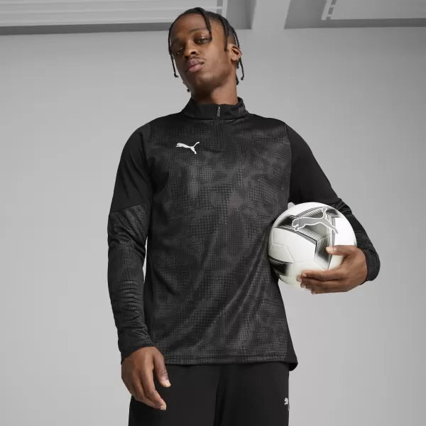  Muška dukserica PUMA TEAMCUP TRAINING 1/4 ZIP TOP 659164_03 PUMA CRNO/PUMA SREBRO 