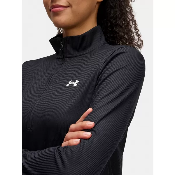  Ženska majica kratkih rukava UNDER ARMOUR TECH RIB 1/2 ZIP 1389857-001 CRNA 