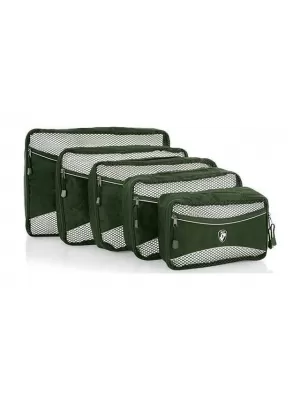 Set organizatora HEYS ECO PACKING CUBE 5PC SET II ZELENA