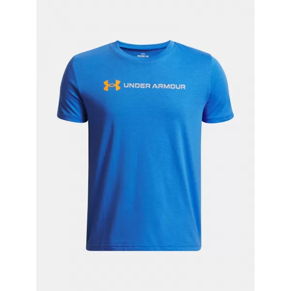  Majica za dječake UNDER ARMOUR UA B LOGO WORDMARK SS PLAVA 