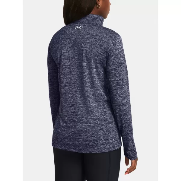  Ženska majica kratkih rukava UNDER ARMOUR TECH 1/2 ZIP- TWIST 1384225-410 PLAVA 