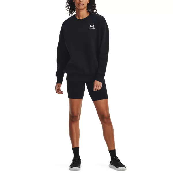  Ženski sweatshirt UNDER ARMOUR ESSENTIAL FLC OS CREW 1379475-001 CRNA 