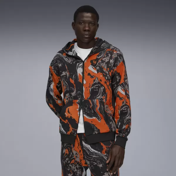  Muški sweatshirt PUMA LAFRANCE HEEM ERA FULL ZIP 63247101 NARANČASTA GLO/AOP 