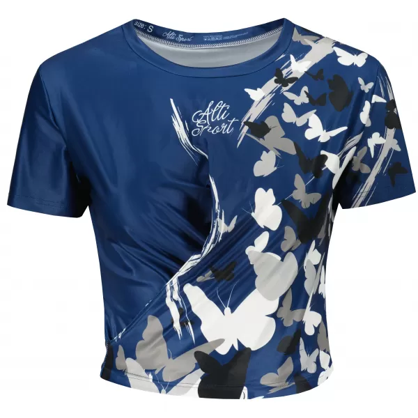  Ženski funkcionalni vrhunski skraćeni top ALTISPORT VOJ/ALW022TR07 NAVY NAVIKE 