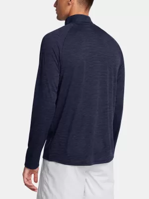 Muška majica kratkih rukava UNDER ARMOUR UA TECH TEXTURED 1/2 ZIP 1382797-410 PLAVA