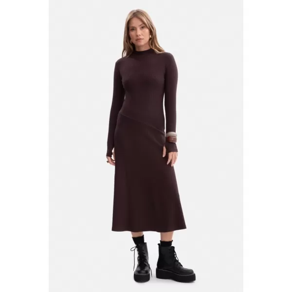  Haljina BEWEAR B299 TAMNA ČOKOLADA 