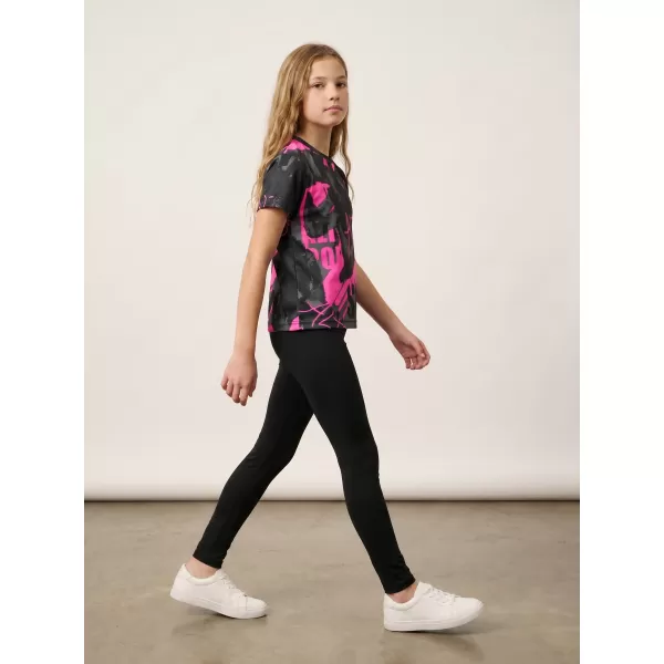  Dječja premium funkcionalna majica ALTISPORT VOJ/ALK076TR01 CRNA/FLUO ROZA 