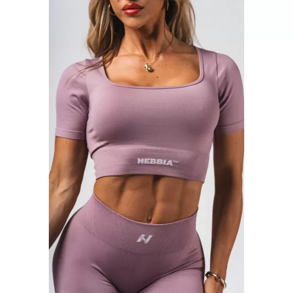  Oblikujući bešavni crop top FLOW SEAMLESS 499 PINK Nebbia 