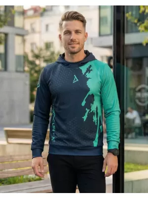 Muška premium funkcionalna majica ALTISPORT VOJ/ALM112MI01 CRNO-TIRKIZNA