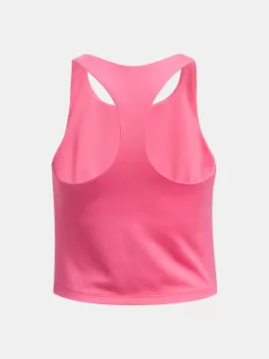 Majica bez rukava za djevojku UNDER ARMOUR G MOTION BRANDED CROP TANK 1390079-672 RUŽIČASTA