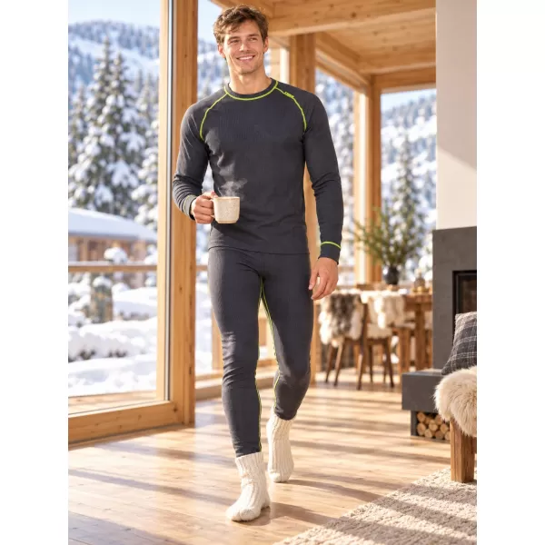  Muški termo set ALTISPORT GAIN TAMNO SIVA/LIMETA 