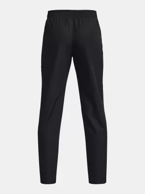 Hlače za dječake UNDER ARMOUR UA SPORTSTYLE WOVEN PANTS 1370184-001 CRNA