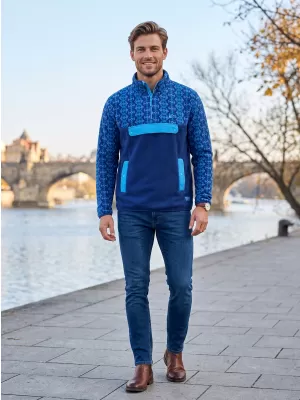 Muška majica od flisa ALTISPORT GARM PLAVA