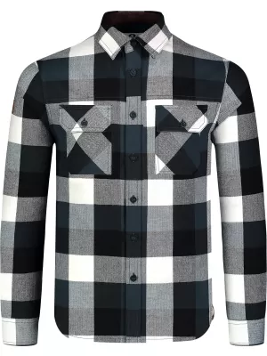 Flanelna košulja NORDBLANC QUANTUM NBSSM8243 SIVO/ZELENO