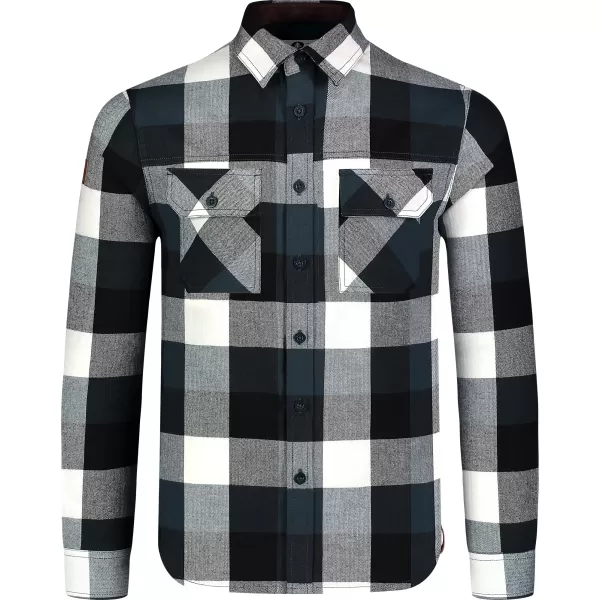  Flanelna košulja NORDBLANC QUANTUM NBSSM8243 SIVO/ZELENO 