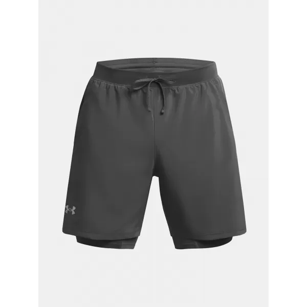  Muške kratke hlače UNDER ARMOUR UA LAUNCH 7'' 2-IN-1 SHORTS 1382641-025 SIVA 