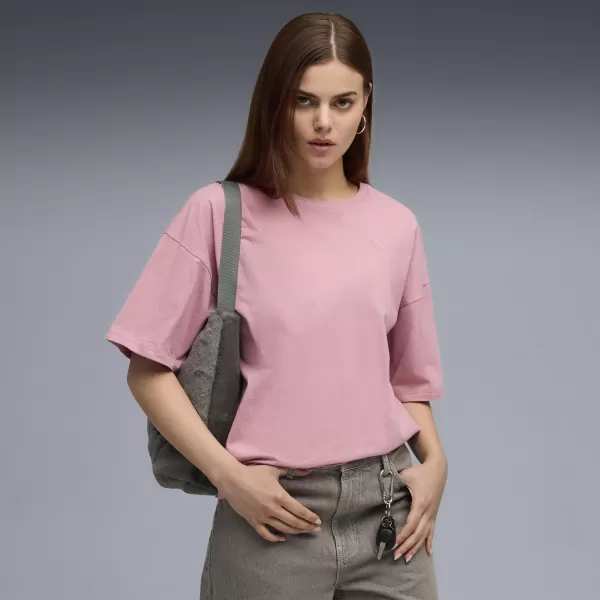  Ženska majica kratkih rukava PUMA HER OVERSIZED TEE 68814865 STALOŽENO RUŽIČASTO 