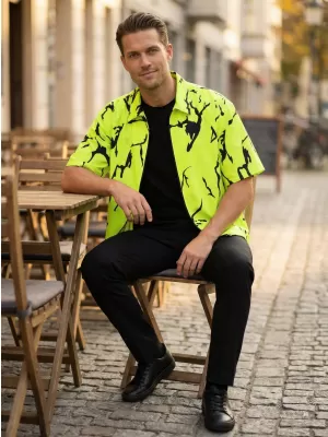 Muška vrhunska košulja ALTISPORT VOJ/ALM052KOS01 NEON ZELENA