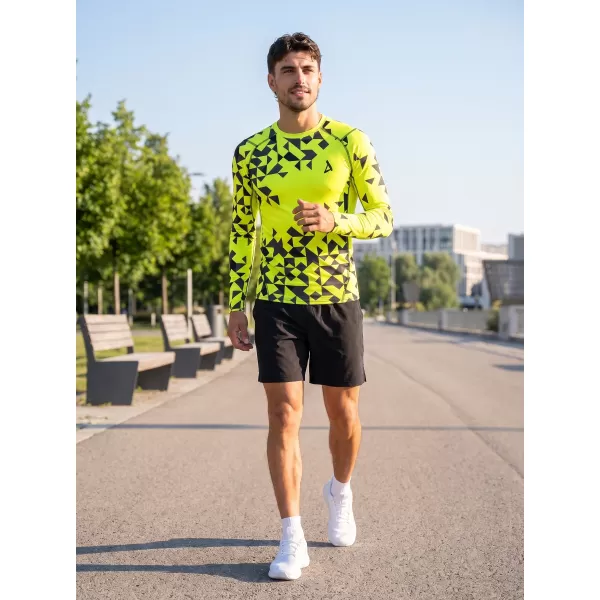  Muška premium funkcionalna kompresijska majica ALTISPORT VOJ/ALM108TR03 NEON ŽUTA 