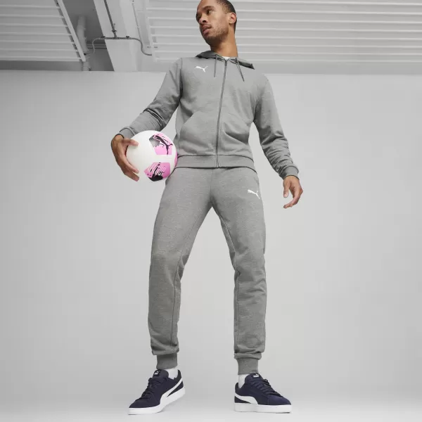  Jakna PUMA TEAMGOAL CASUALS HOODED JACK 658595_33 SREDNJE SIVO OD HEATHER/BIJELO 