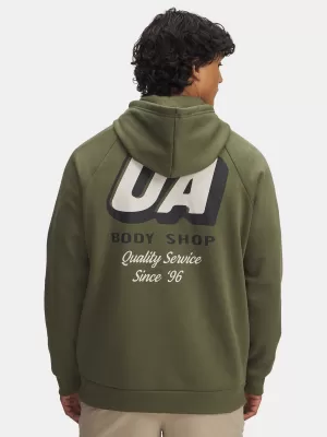 Muški sweatshirt UNDER ARMOUR UA RIVAL FLEECE HBR LOGO HD 6003955-390 ZELENA