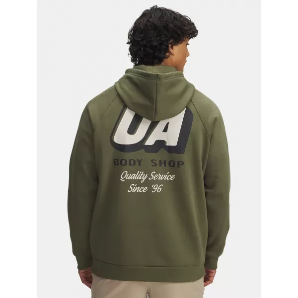  Muški sweatshirt UNDER ARMOUR UA RIVAL FLEECE HBR LOGO HD 6003955-390 ZELENA 