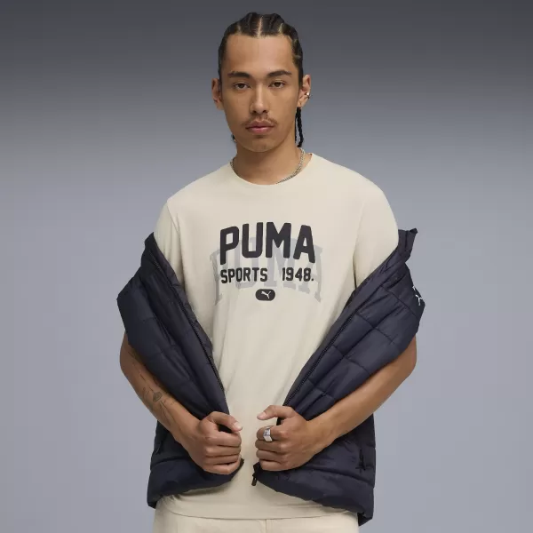  Košulja PUMA GRAPHIC VARSITY TEE 68803587 ALPSKI SNIJEG 