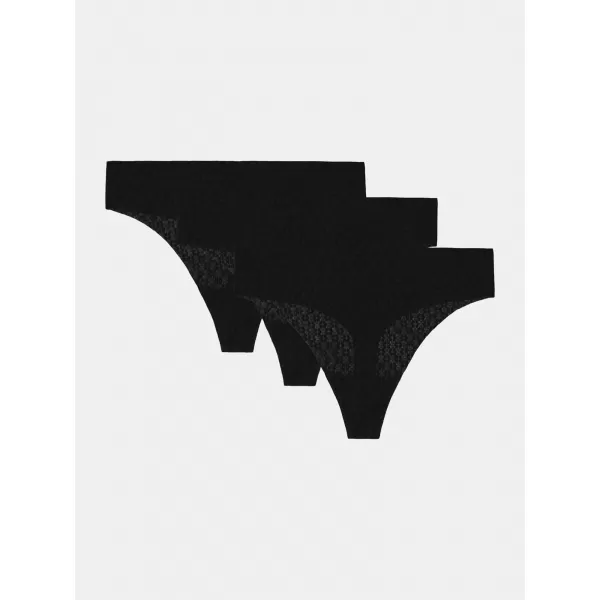  Ženske tange UNDER ARMOUR UA PURE STRETCH MESH (3KS) 1390412-001 CRNA 