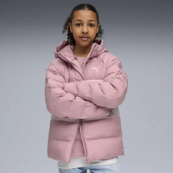  Dječja jakna PUMA SYNTHETIC HOODED PUFFER JACKET 68840465 STALOŽENO RUŽIČASTO 