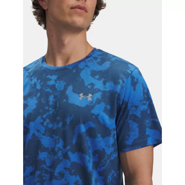  Muška majica kratkih rukava UNDER ARMOUR UA LAUNCH PRINTED SS PLAVA 
