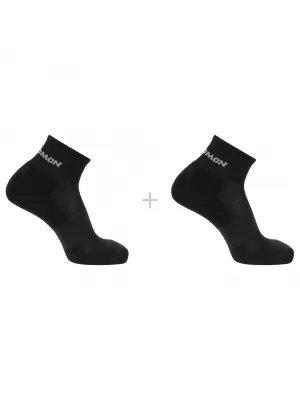 Čarape SALOMON EVASION ANKLE 2-PACK CRNO/CRNO