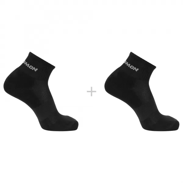  Čarape SALOMON EVASION ANKLE 2-PACK CRNO/CRNO 