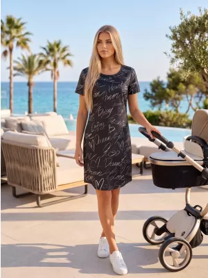 Ženska produžena premium majica ALTISPORT VOJ/ALW084SAT02 CRNA