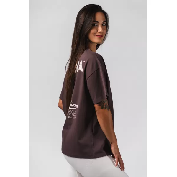  Oversized majica RESET 491 TAMNO SMEĐA Nebbia 