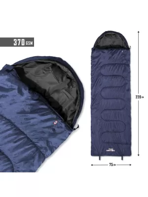 Vreća za spavanje PENTAGON MAJOR SLEEPING BAG 370GR/M² D19002 PONOĆNO PLAVA
