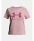 Majica za djevojčice UNDER ARMOUR UA BIG LOGO SS RUŽIČASTA