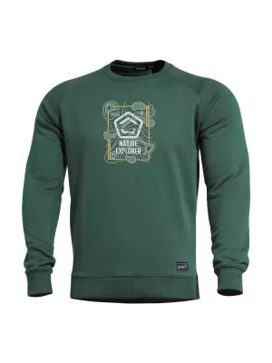 Majica PENTAGON HAWK SWEATER NATURE EXPLORER K09019 SPRINGBOK ZELENA