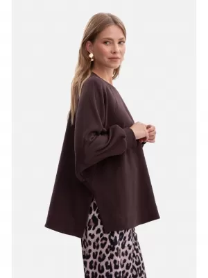 Ženski sweatshirt BEWEAR B306 TAMNA ČOKOLADA