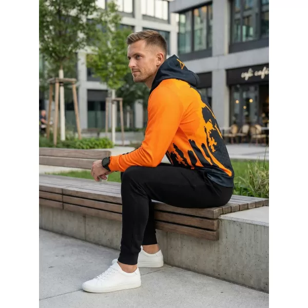  Muška premium funkcionalna majica ALTISPORT VOJ/ALM112MI01 CRNO-FLUO NARANČASTA 