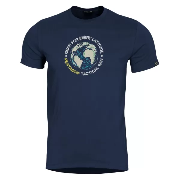  majica PENTAGON GLOBE T-SHIRT K09055 PONOĆNO PLAVA 