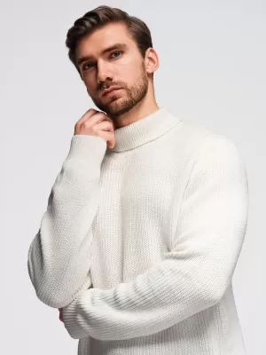 Muški džemper OMBRE OM-SWTN-0162 BIJELA