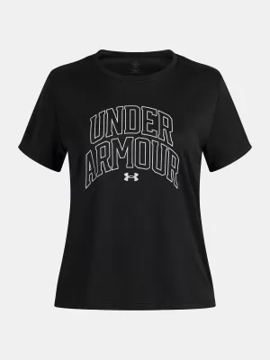 Majica za djevojčice UNDER ARMOUR TECH VARSITY GRAPHIC SS 6007917-001 CRNA