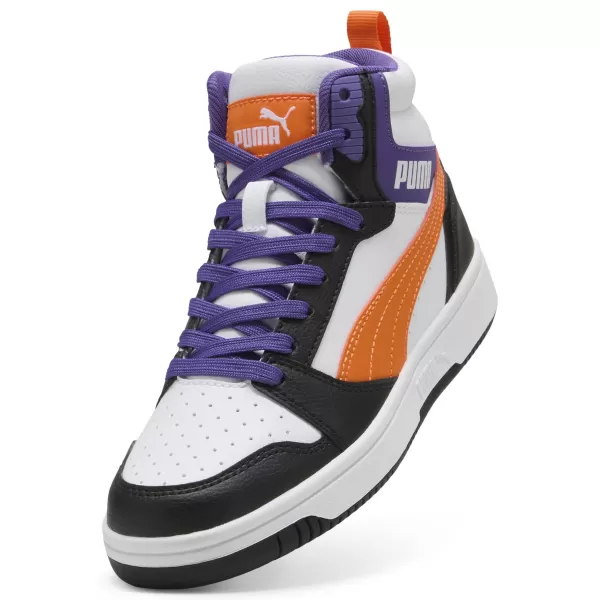  Dječje cipele PUMA REBOUND V6 MID JR 39383134 PUMA WHITE/ORANGE GLO/CRNA 
