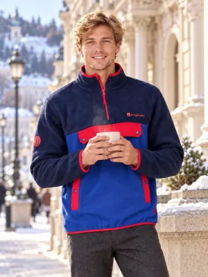 Muška majica od flisa ALTISPORT GARM PLAVO/CRVENO