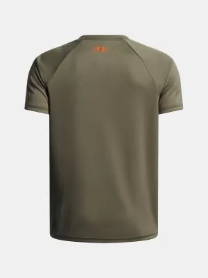 Majica za dječake UNDER ARMOUR UA TECH SPLIT WORDMARK SS 1383010-390 ZELENA