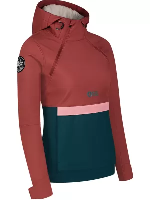 Ženski softshell anorak NORDBLANC NBWSL8275 CRVENO/ZELENO